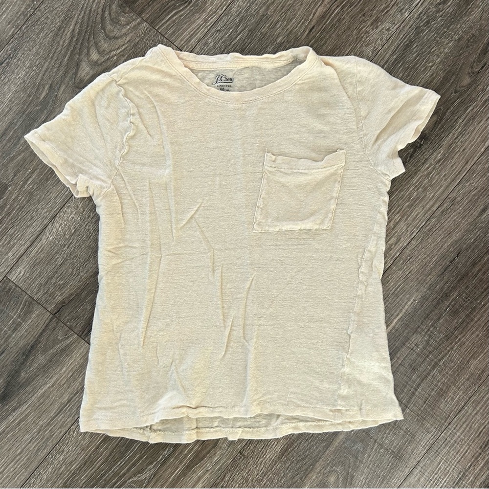 J. Crew 100% Linen T Shirt Size xs